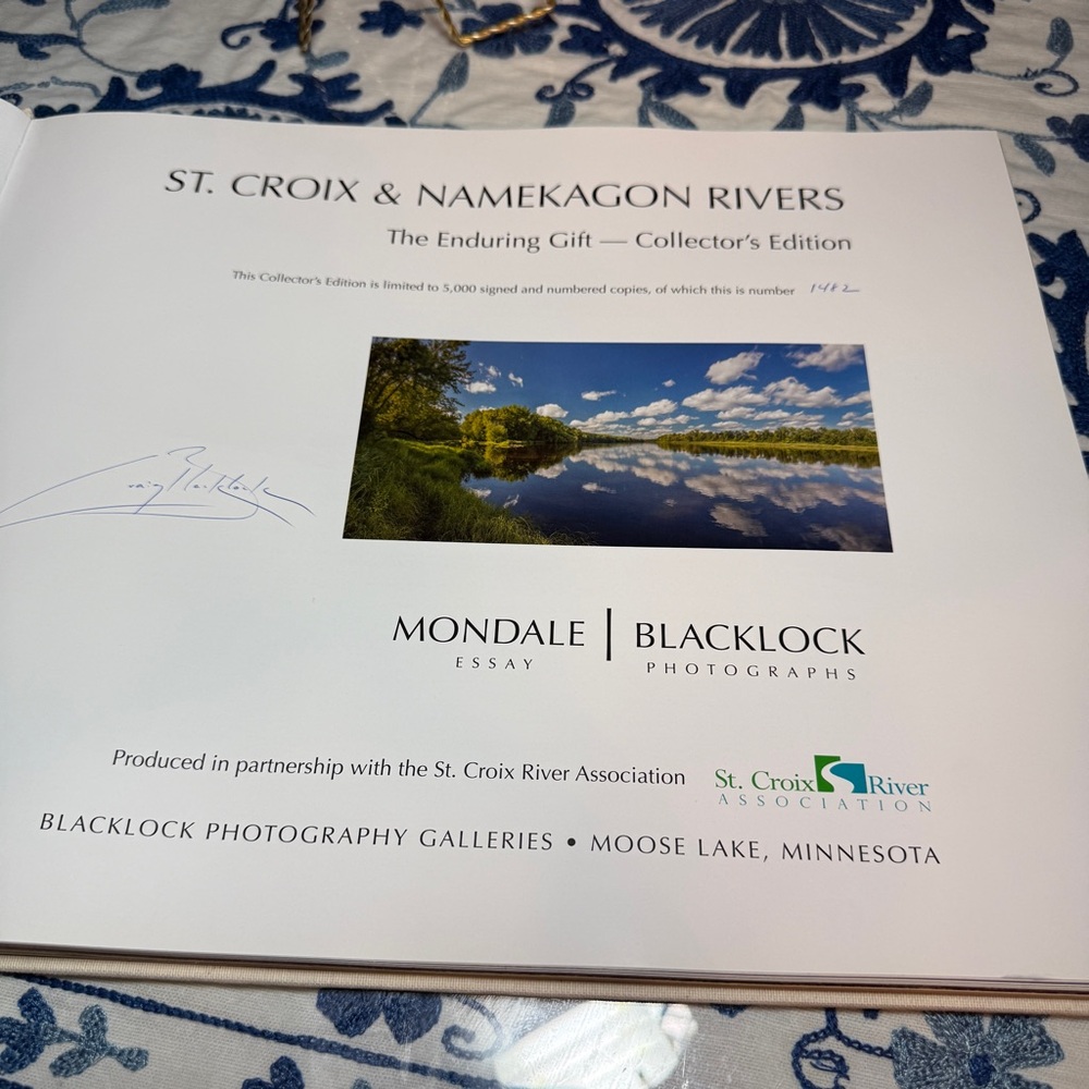 MN Picture Book ST. CROIX & NAMEKAGON RIVERS 2018 Limited Signed Craig Blacklock - Picture 4 of 12